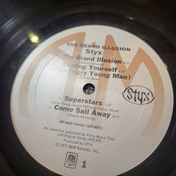 Styx "The Grand Illusion" Vinyl LP 1977 A&M Records VG+ - Picture 2 of 7